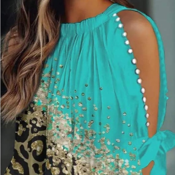 Casual Leopard Halter Loose Blouse - Picture 2 of 6